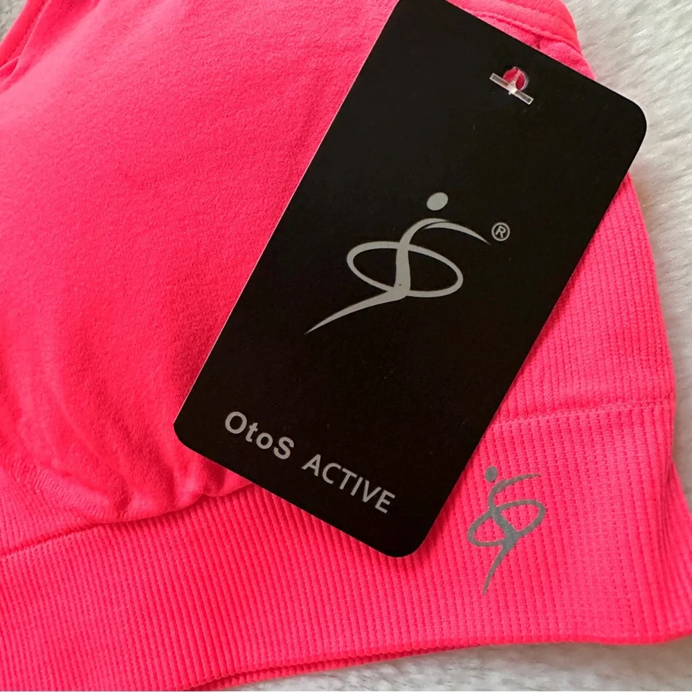 ❗️END OF YEAR SALE NWT Coral Red High Impact Sports Bra with Removable Cups S/M - Picture 8 of 10